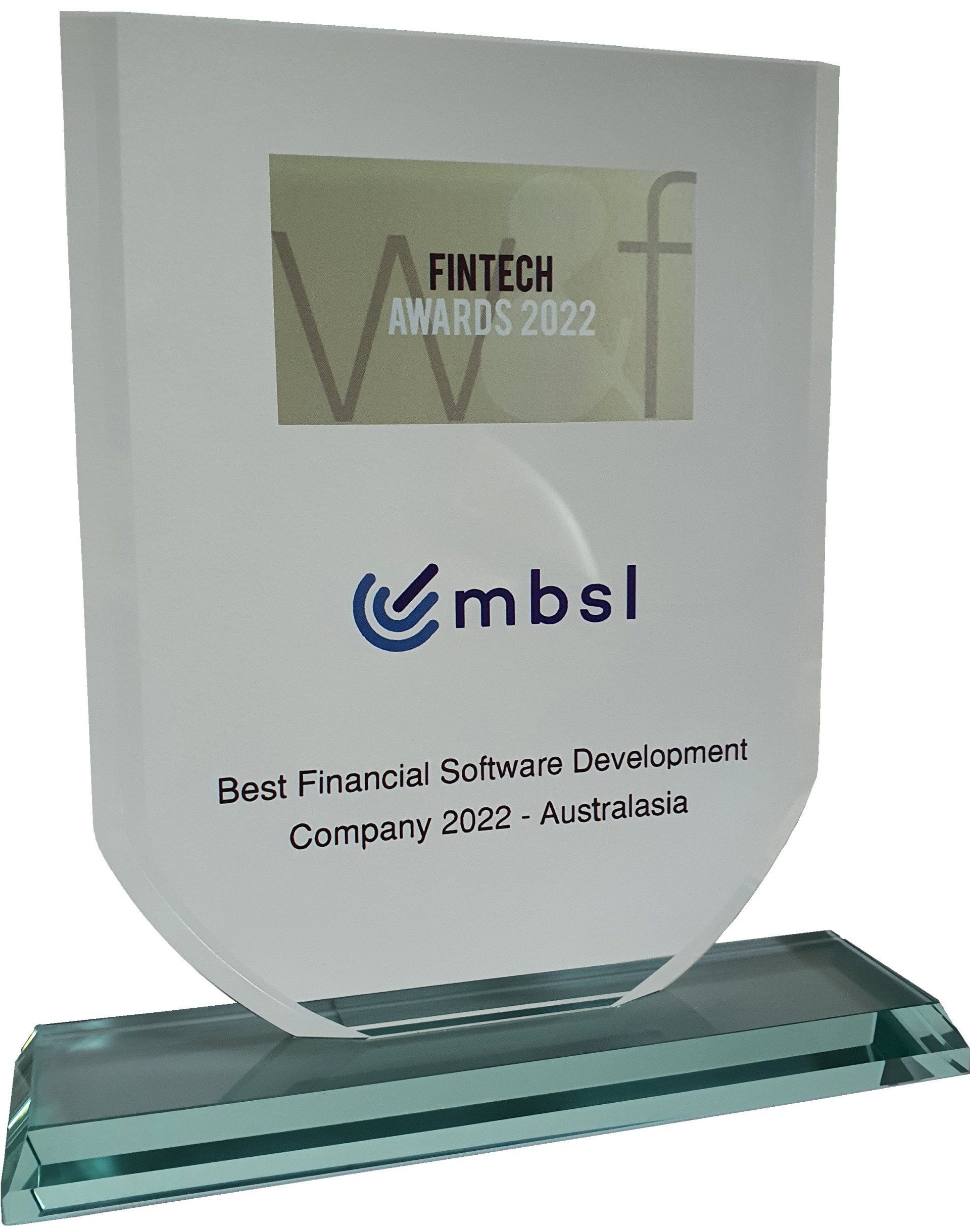 mbsl - Best Financial Software Development Company 2022 - Australasia