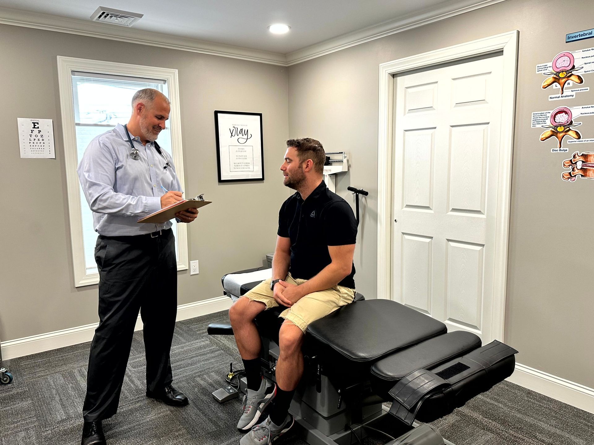 Dr. Nate with a patient for a DOT Physical and CDL Exam