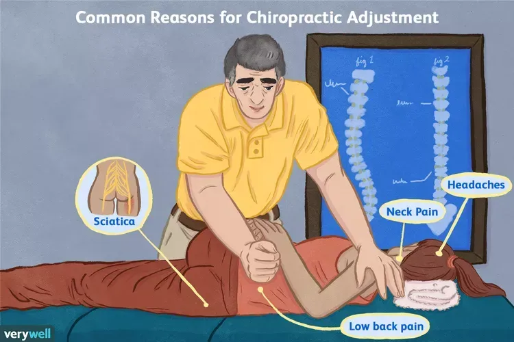 a man is giving a woman a chiropractic adjustment .