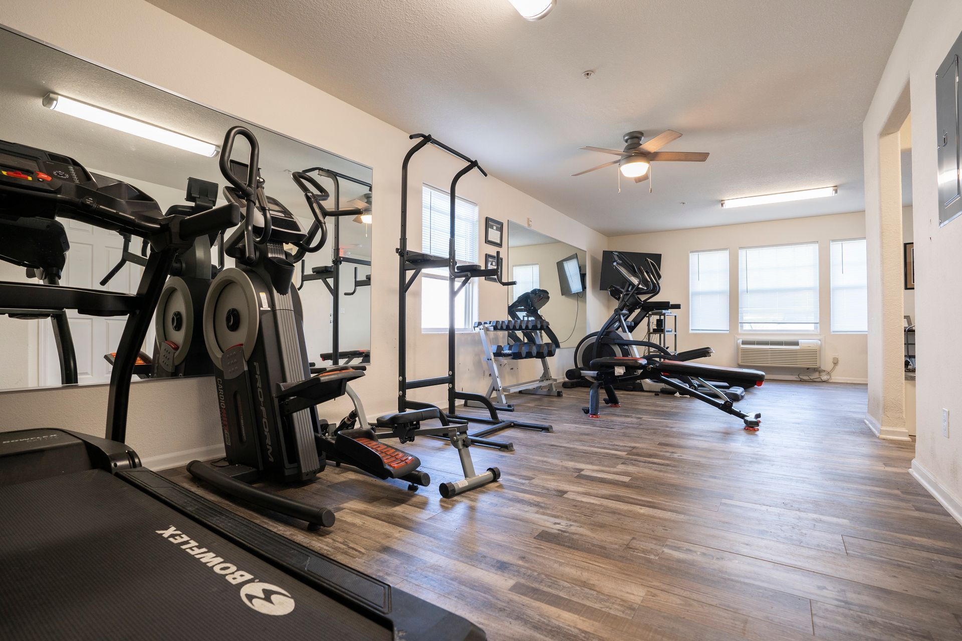 Exercise gymn on apartments on sixth