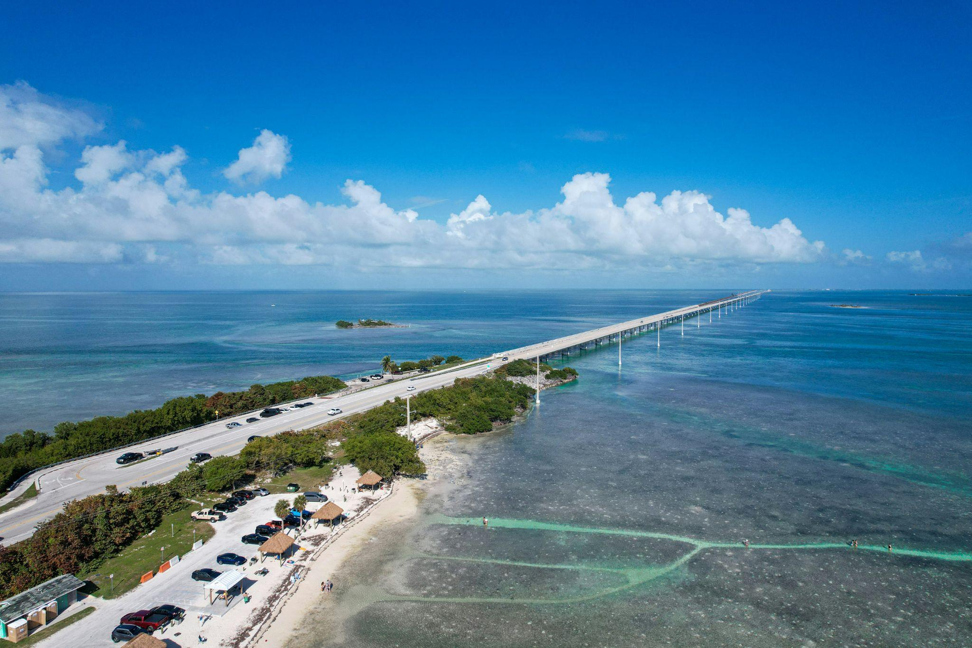top view of the Overseas Highway
