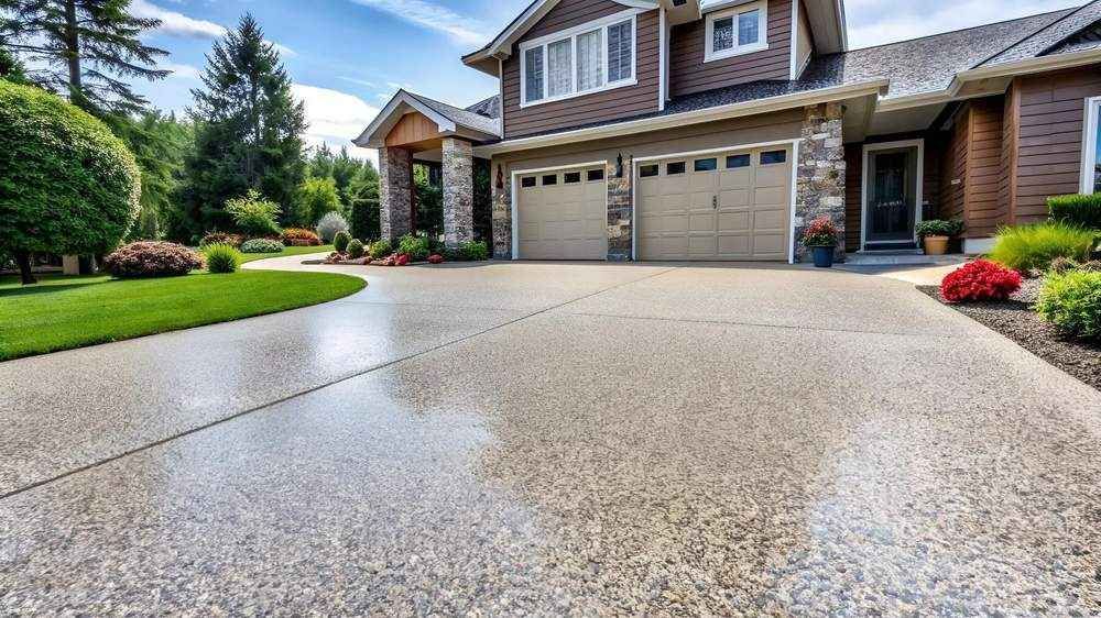 A large house in Essex with a resin bound driveway in front of it. Installed by Essex Resin Driveways