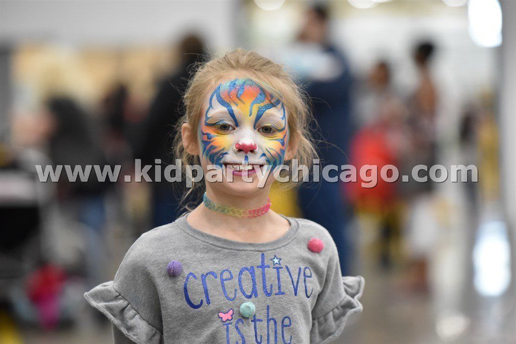 kid party chicago face painting girl butterfly