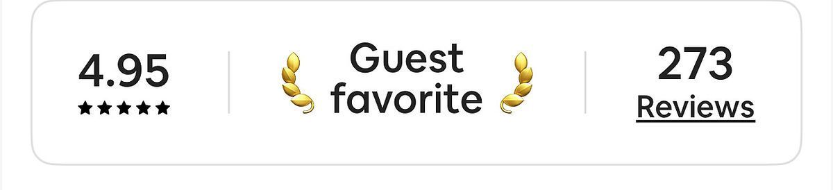 4.  95 rating with 5 stars, "Guest favorite" badge, and 273 reviews.