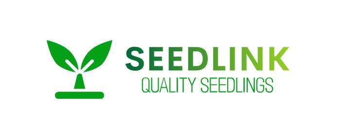 Logo: Green seedling illustration with text 