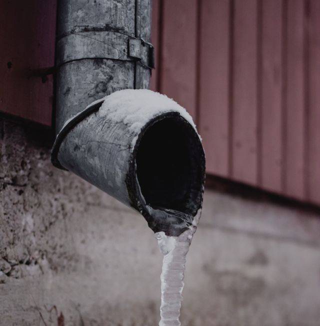 a frozen pipe