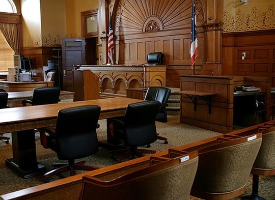 Empty Courtroom — Berks County, PA — Missan Law Offices