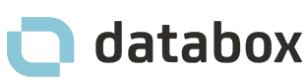 Logo for Databox, featuring a blue square-shaped design and the word 