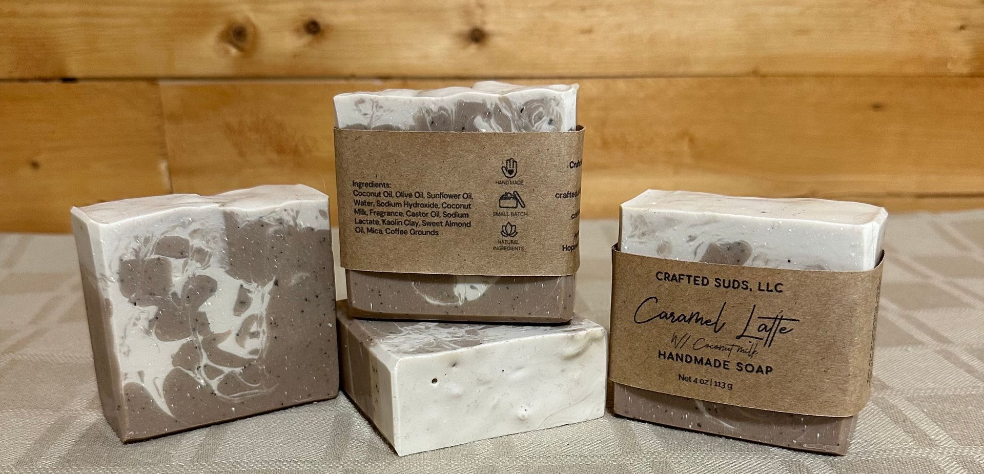 Caramel Latte w/ Coconut Milk, Kaolin Clay, and Coffee Grounds