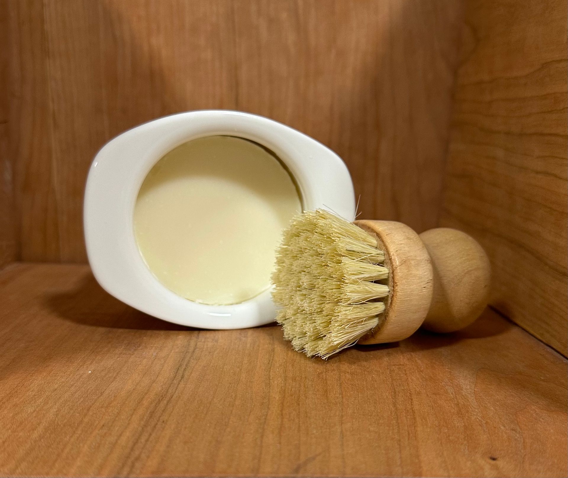 Solid Dish Soap w/ Lemon Essential Oil with brush