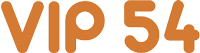 O número 54 está escrito em laranja em um fundo branco