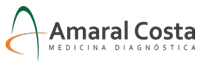 O logotipo da amaral costa medicina diagnostica está em um fundo branco.