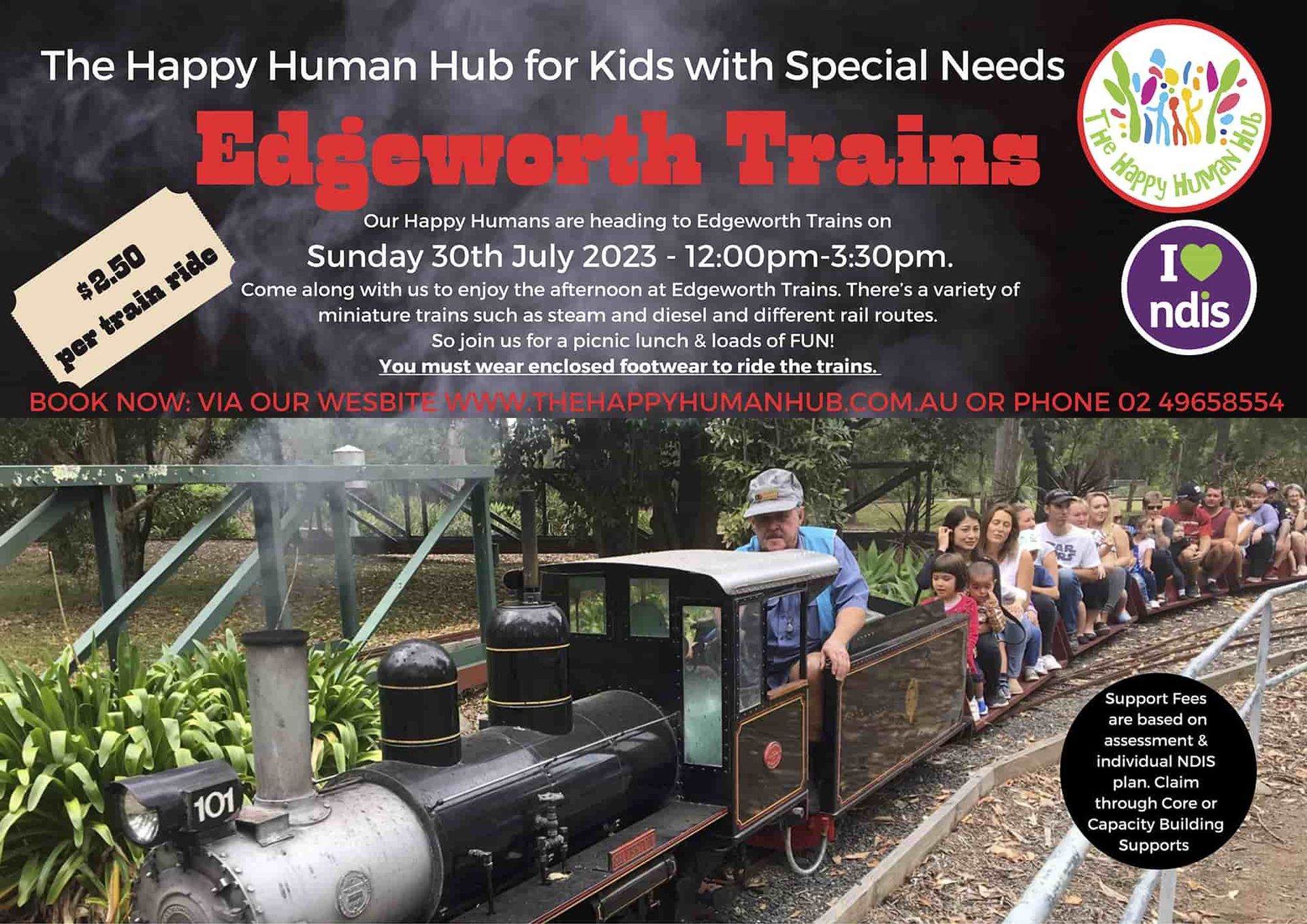 Edgeworth Trains Flyer — Disability Support Services in Boolaroo, NSW