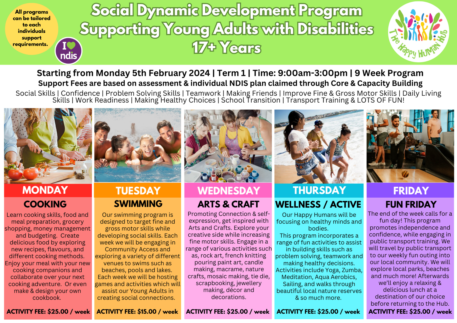 Dynamic Development Program Schedule — Disability Support Services in Newcastle, NSW