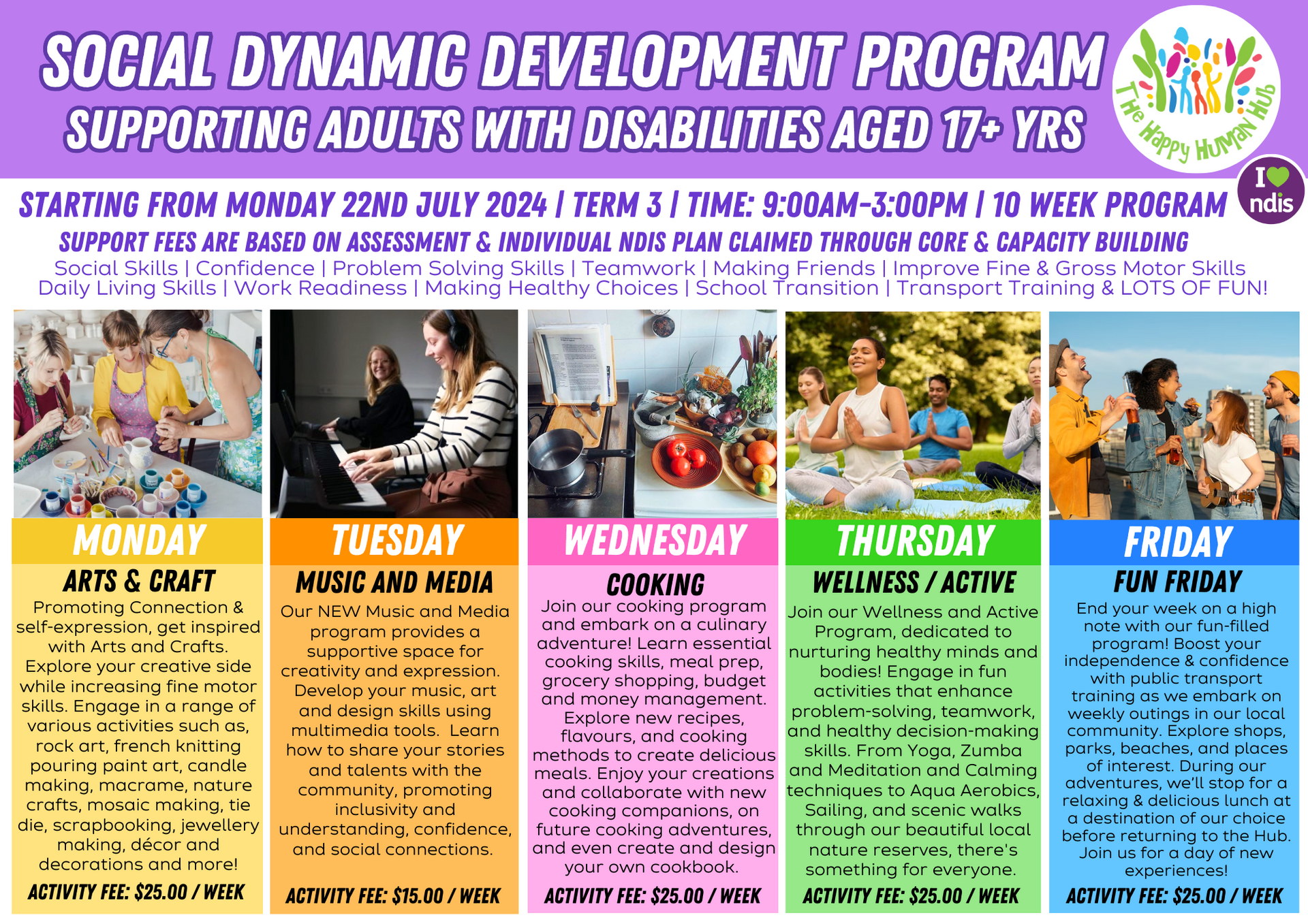 Dynamic Development Program Schedule — Disability Support Services in Newcastle, NSW