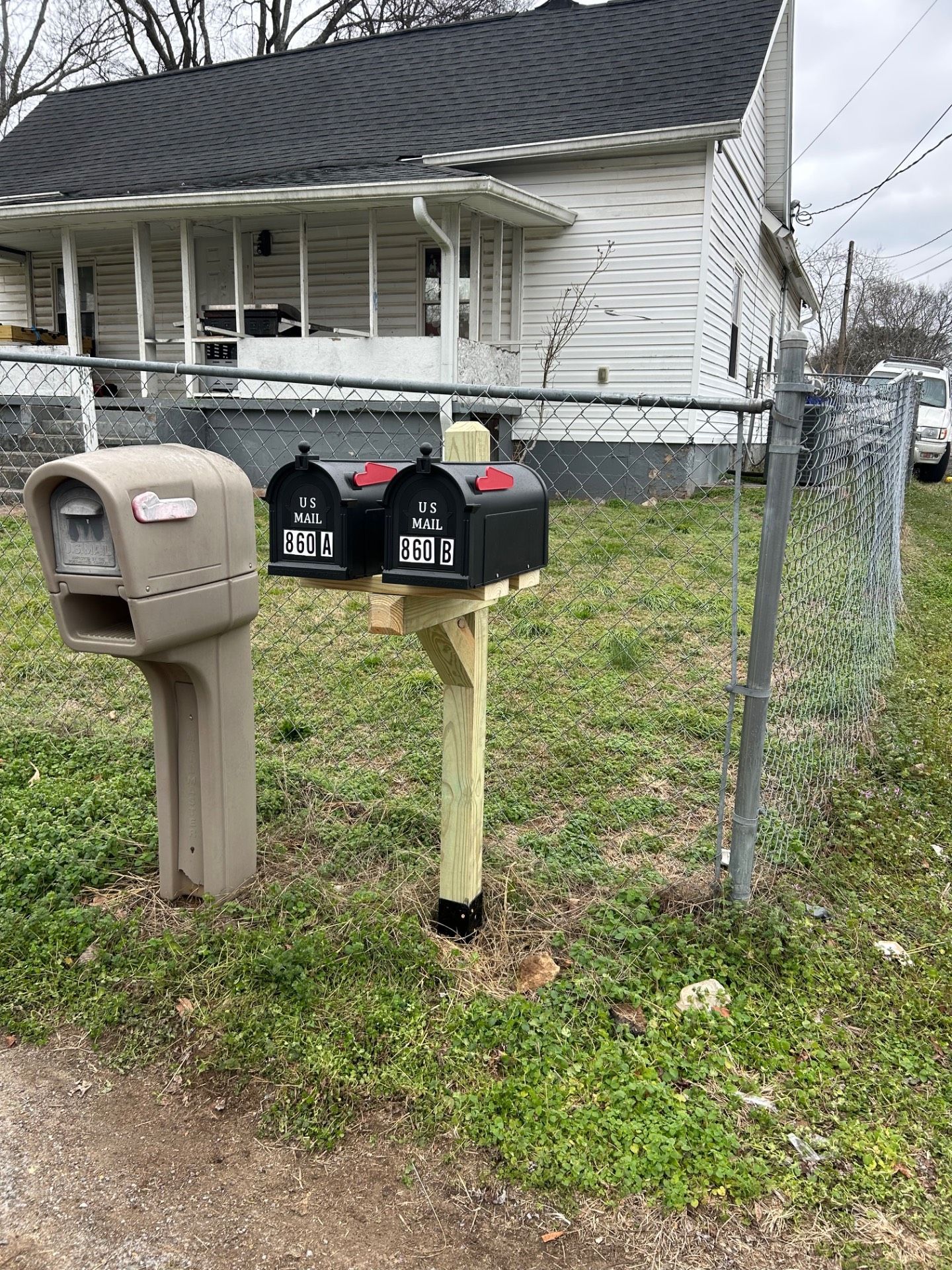 New duel mailboxes for own that had two properties at one house