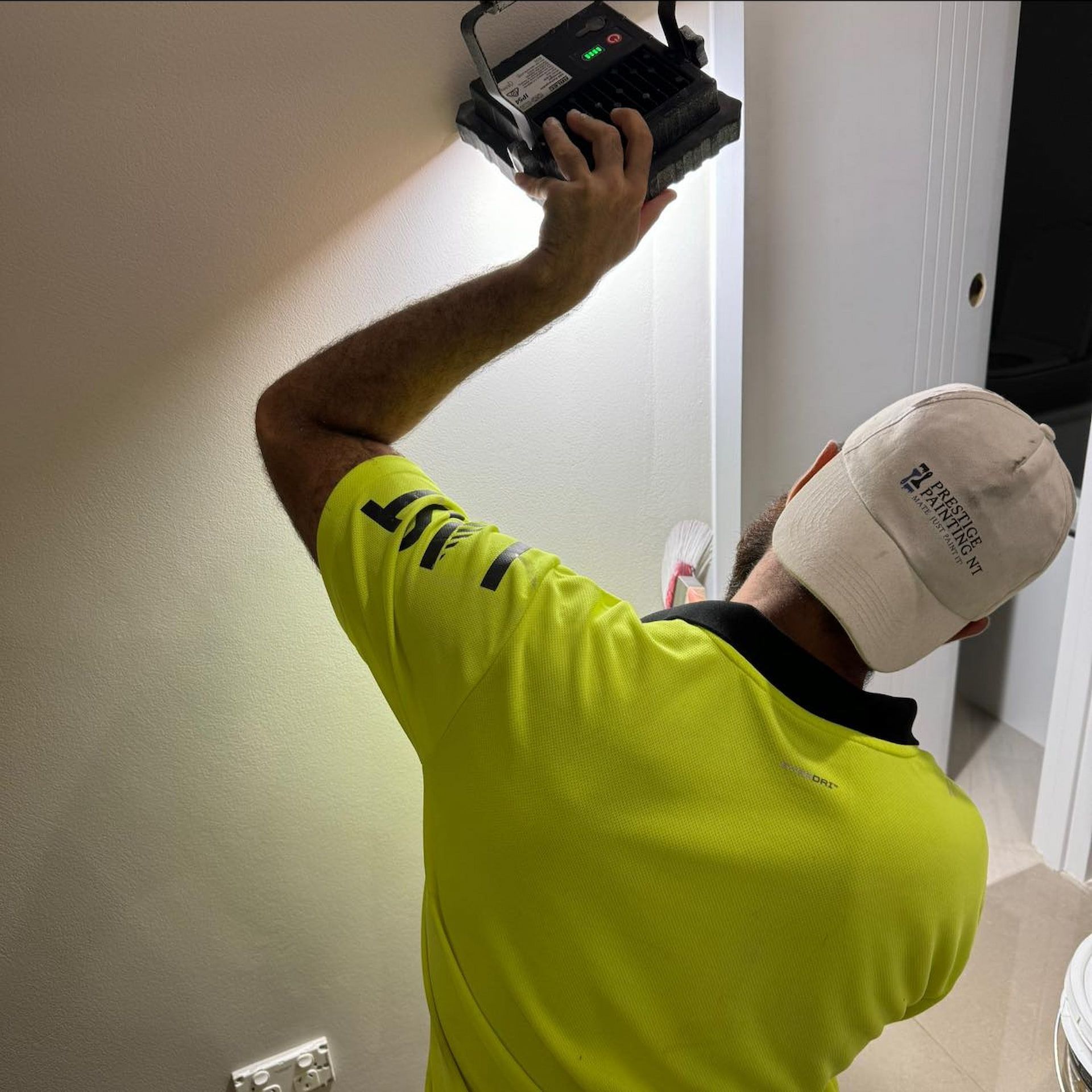 Kitchen Corner With Cabinets and Counter. Beige and Tan Tones — Prestige Painting NT in Zuccoli, NT