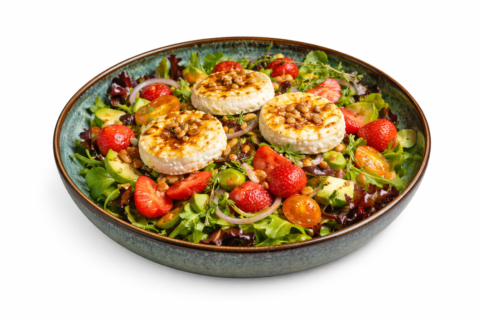 Ziegenkäse Salat im Beachrestaurant Amore & Friends am Lido Aurora in Peschici