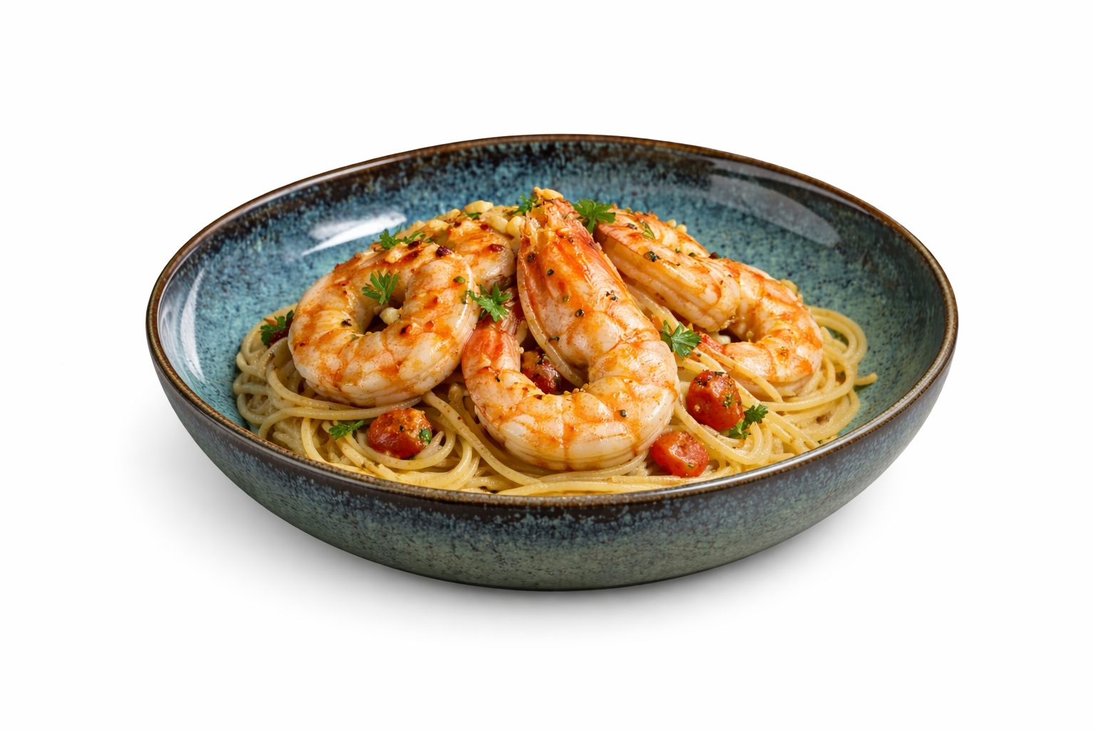 Gegrillte Garnelen im Beachrestaurant Amore & Friends am Lido Aurora in Peschici