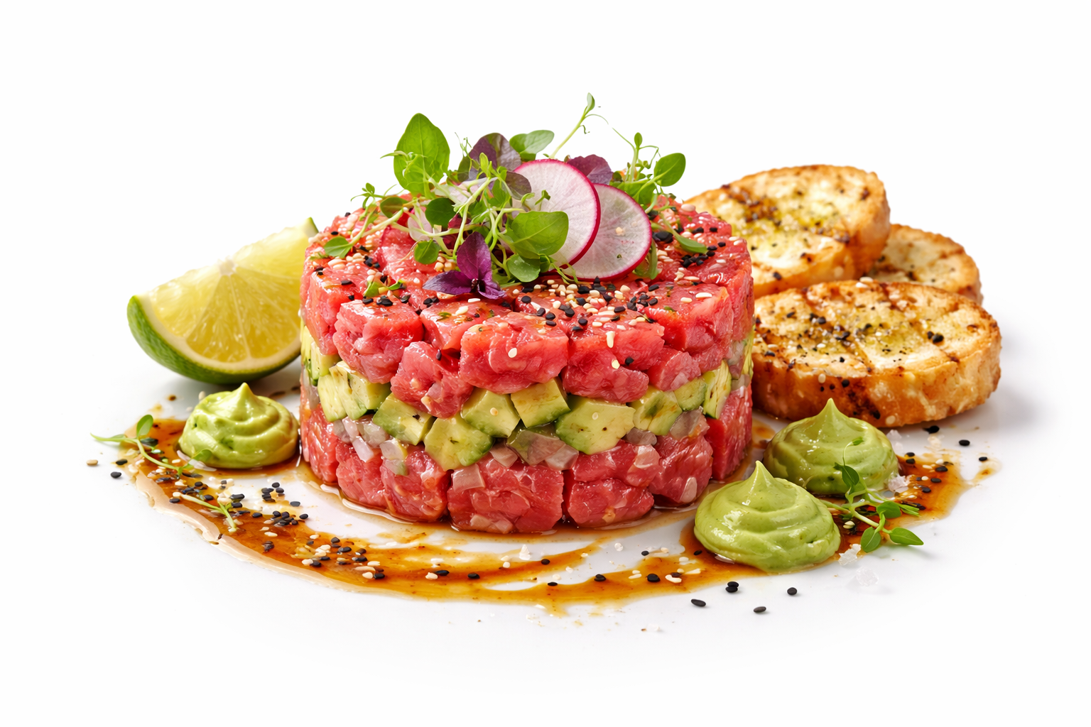 Tartar di Tonno im Beachrestaurant Amore & Friends am Lido Aurora in Peschici