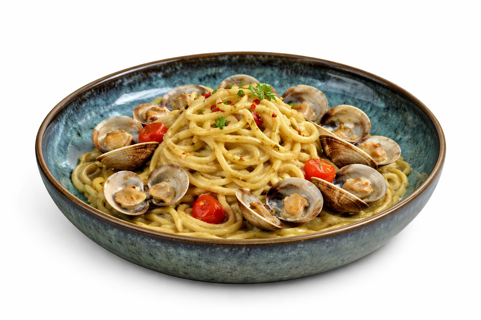 Troccoli Vongole im Beachrestaurant Amore & Friends am Lido Aurora in Peschici