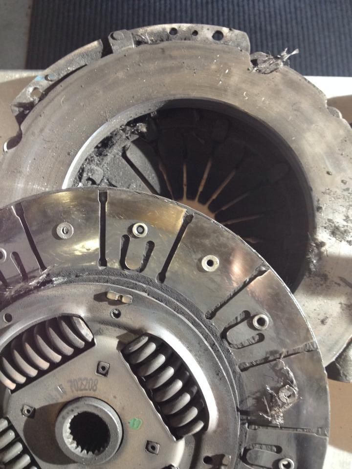 A close up of a broken clutch plate with a few holes in it — Wodonga Brake & Clutch In Wodonga, VIC