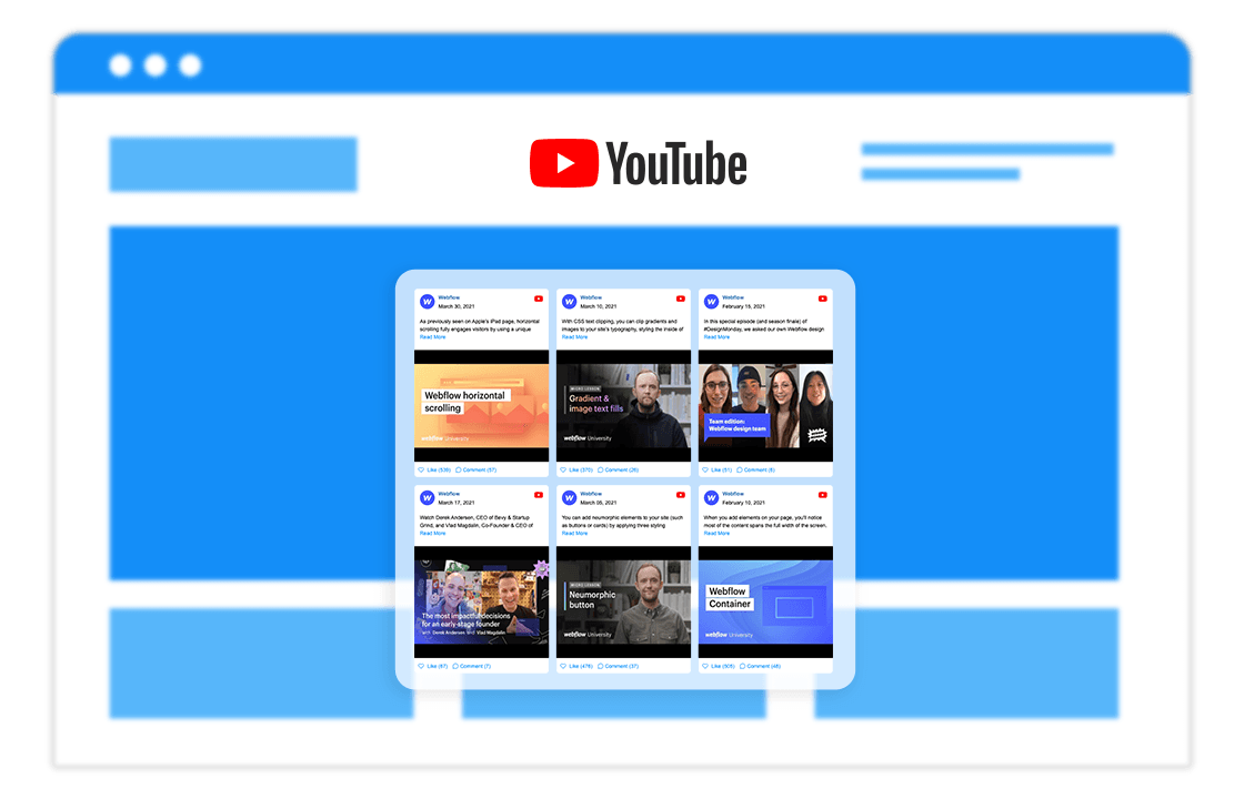 YouTube Social Feed