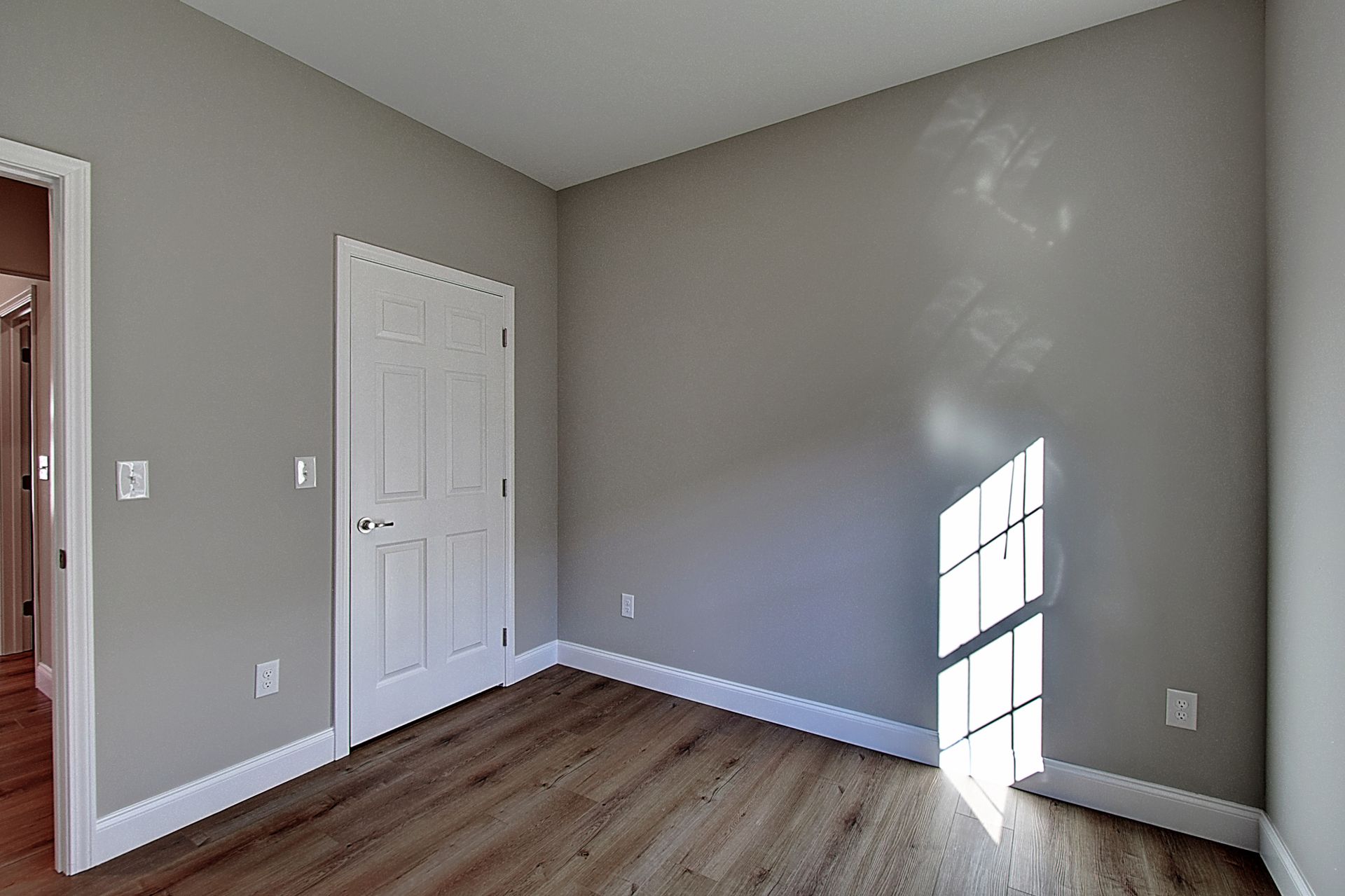 There is a window in the middle of the room.