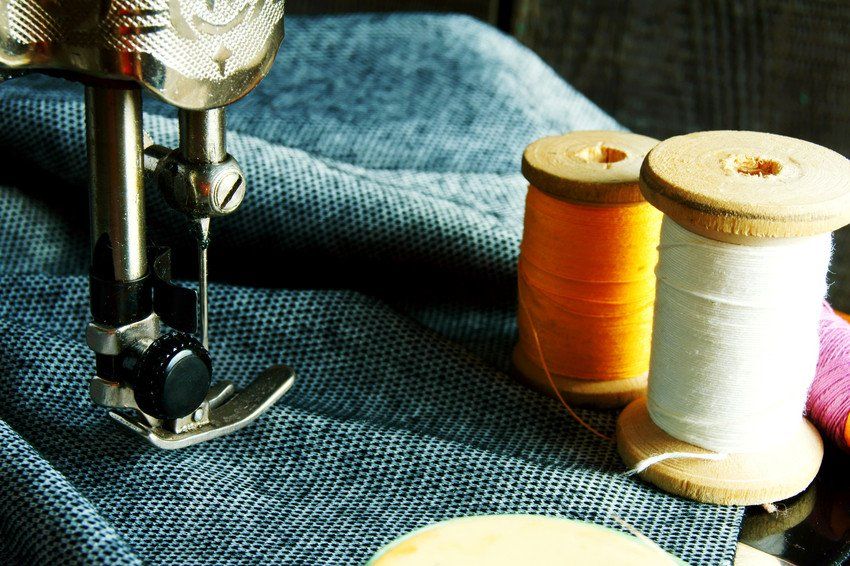 Sewing. The sewing machine and accessories.