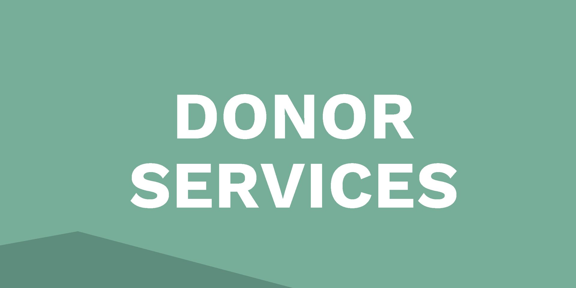 The word donor services is on a green background.