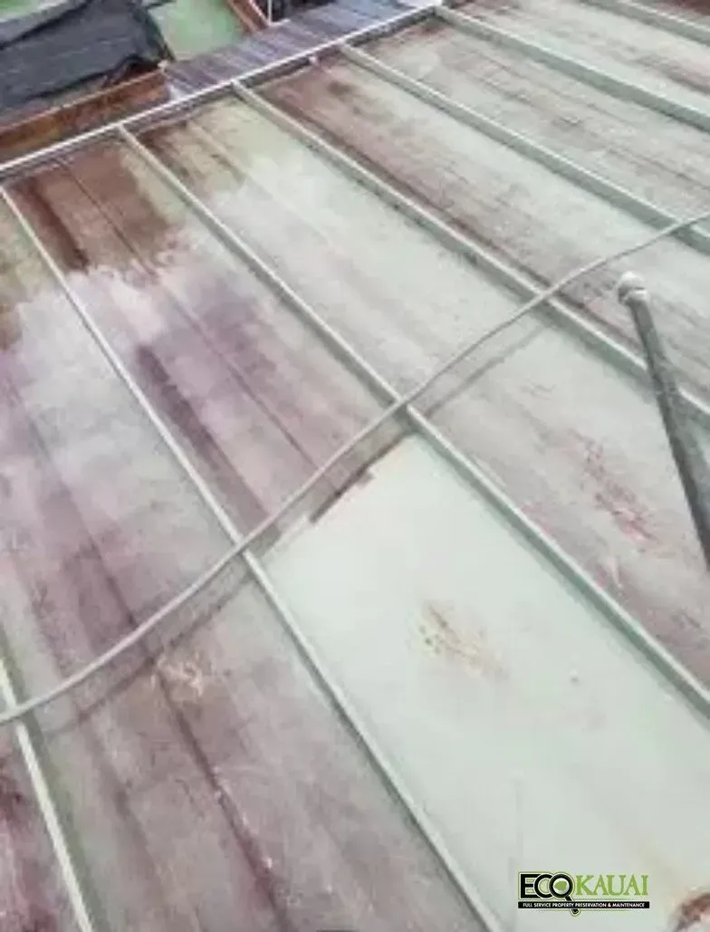 Photo showing a floor with molds