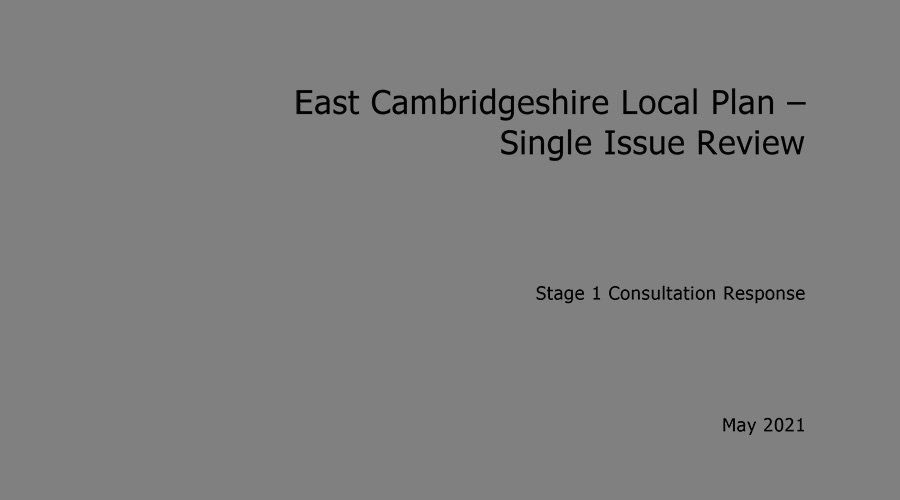 East Cambridgeshire Local Plan - Single Issue Review May 2021