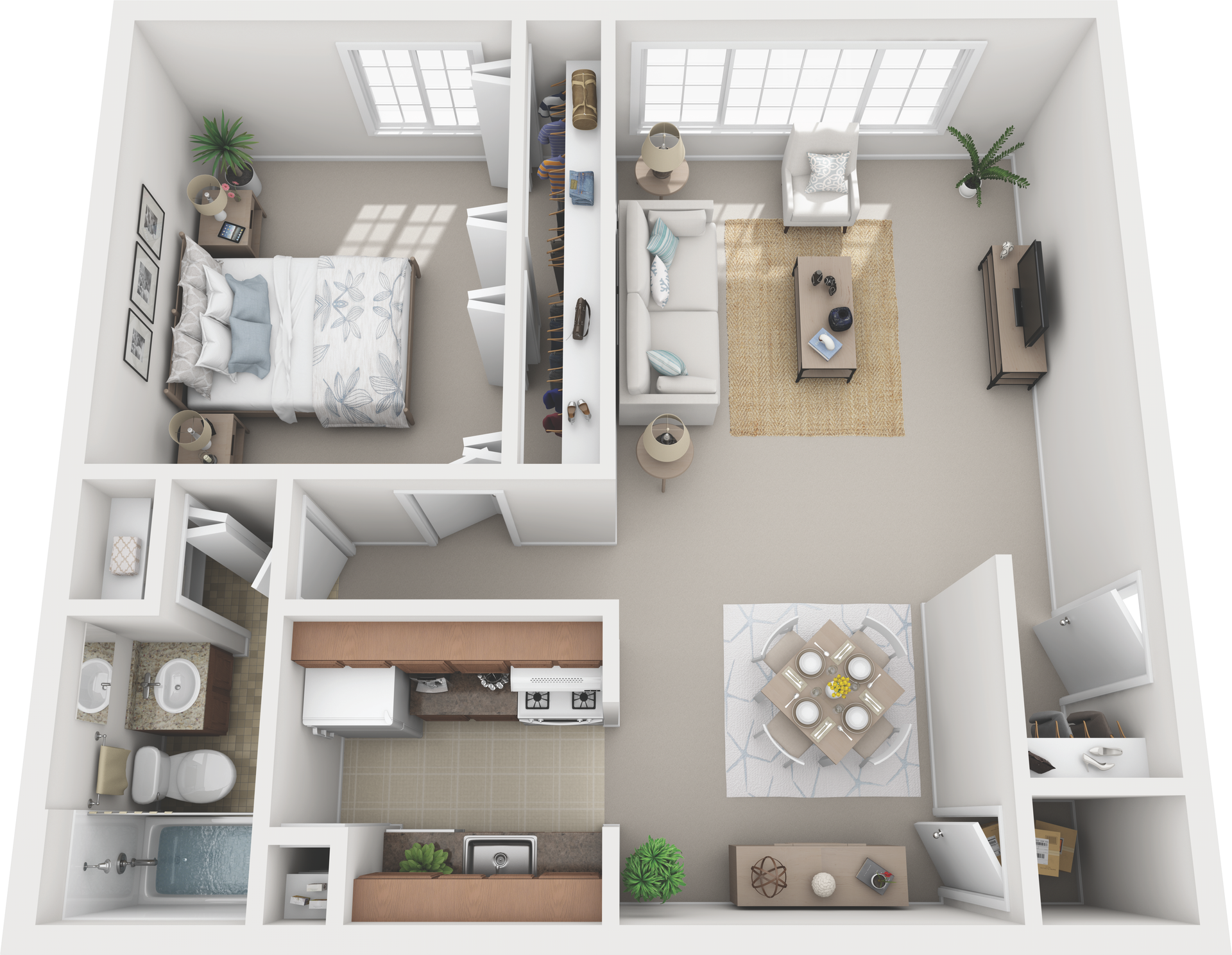 Floor Plan: 1 Bedroom