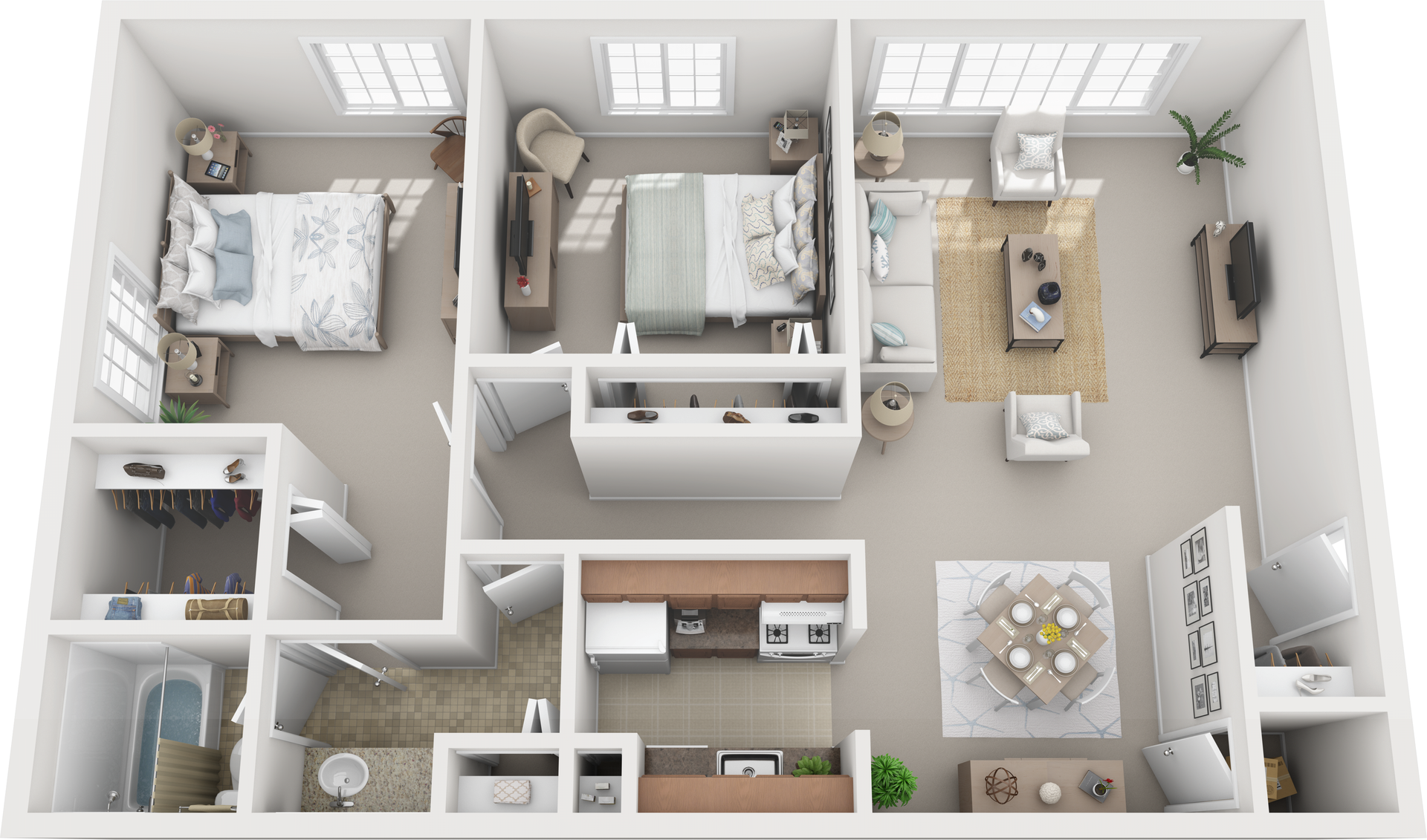 Floor Plan: 2 Bedroom