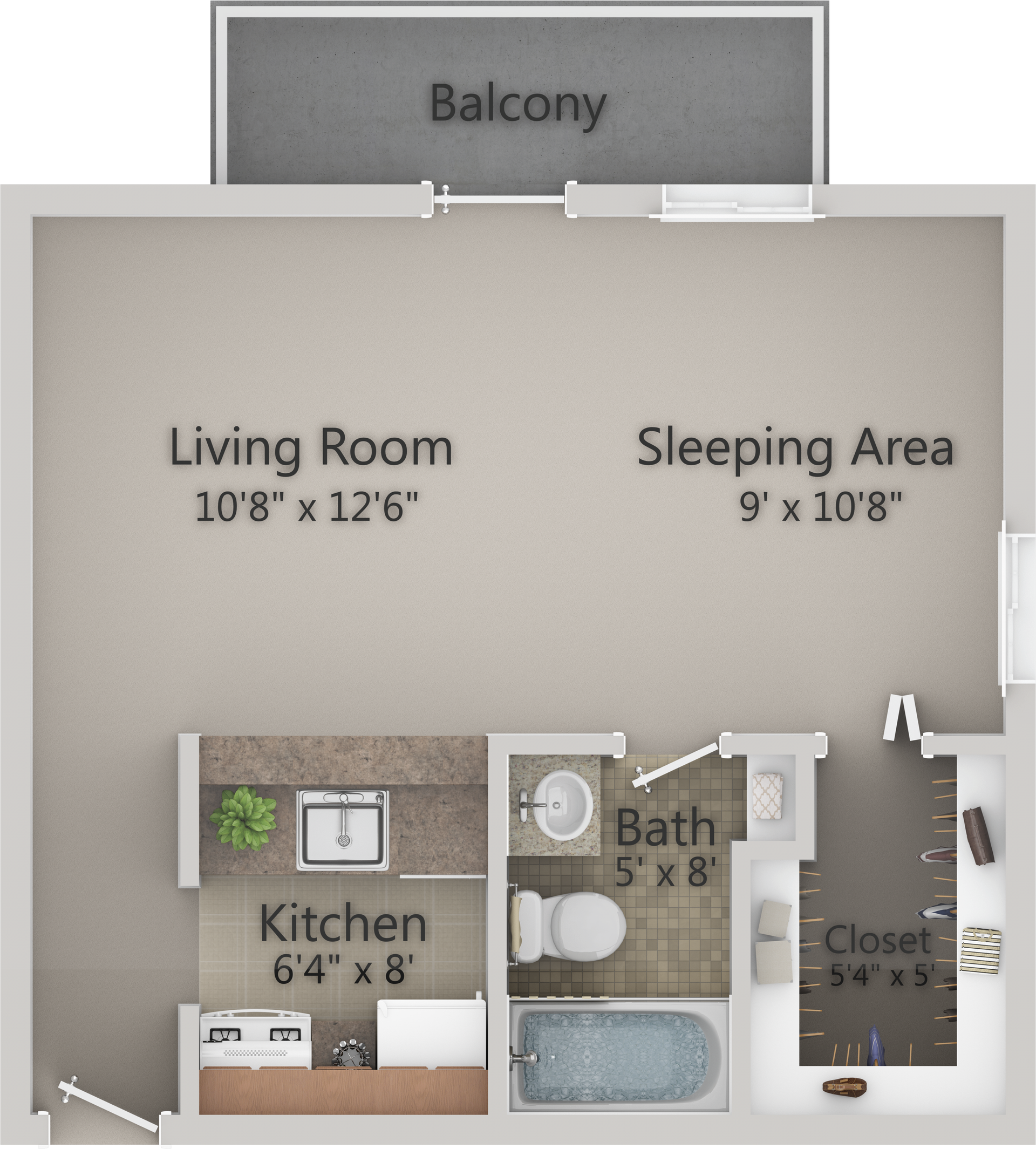 Floor Plan: Efficiency