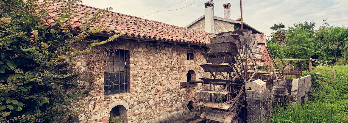 A stone watermill