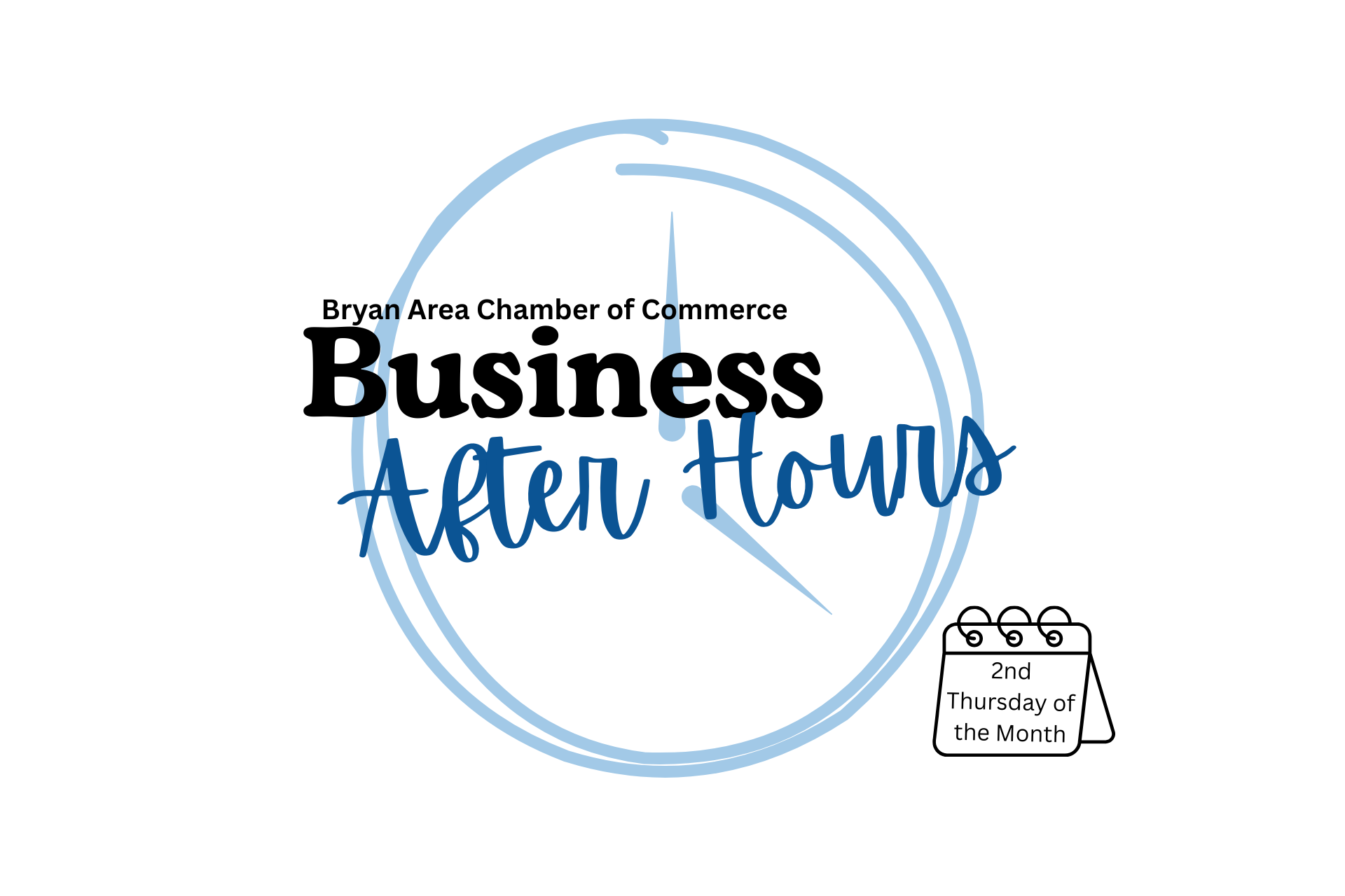 Business After Hours Logo and text saying 2nd Thursday of the Month