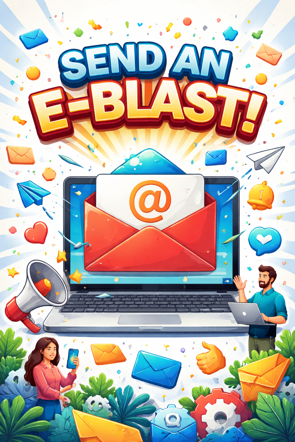 Logo for The Buzz newsletter that has a Bee on it with a green background