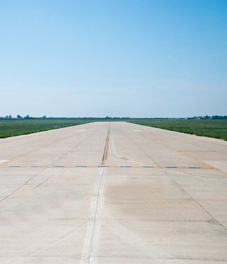 An airport runway