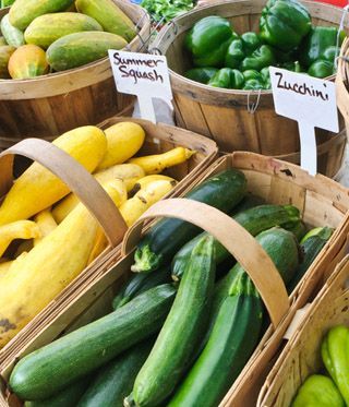 Vegetables in baskets