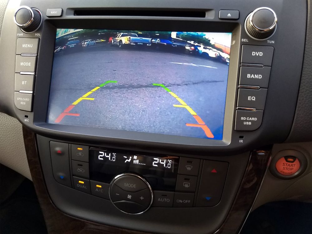 A Car Dashboard With a Rear View Camera on It — Keppel Coast Windscreens in Yeppoon, QLD