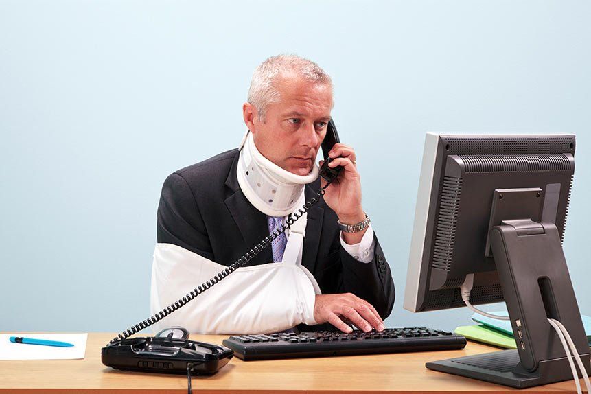 Injured Man on the Telephone — Southfield, MI — Bernstein & Bernstein