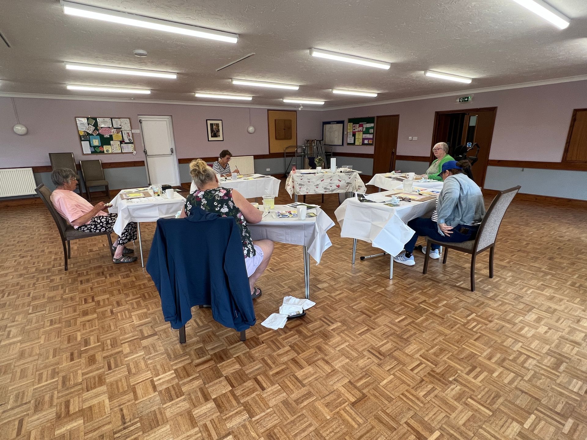 Painting in a village hall