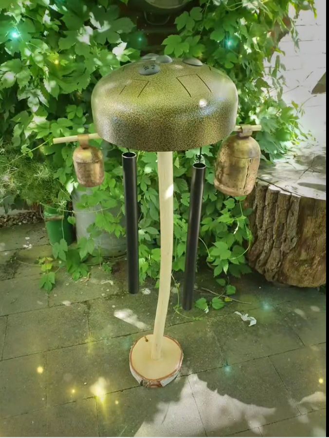 Home made musical mushroom , zelfgemaakte muzikale paddestoel