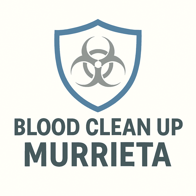 Logo: Blue shield with biohazard symbol, text