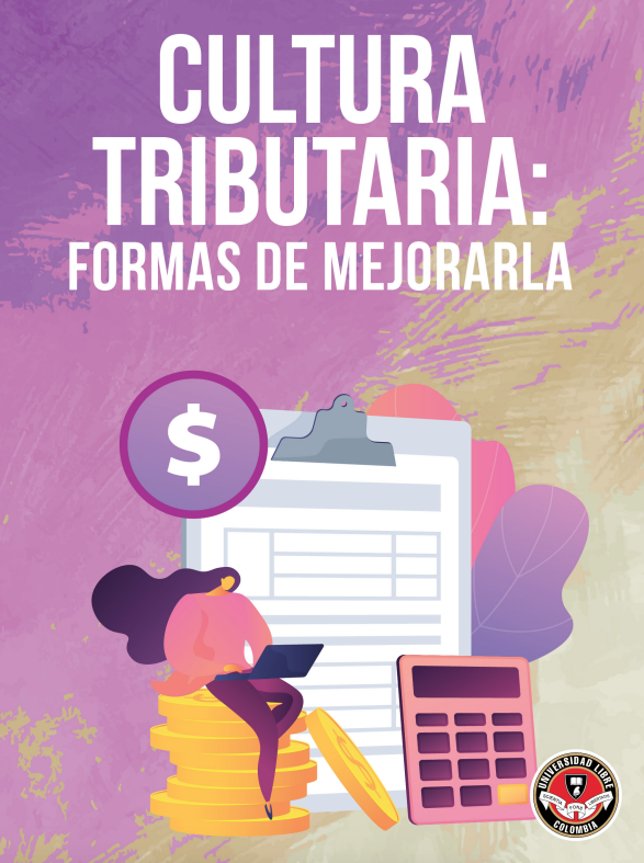 Una mujer está sentada sobre una pila de monedas al lado de una calculadora.