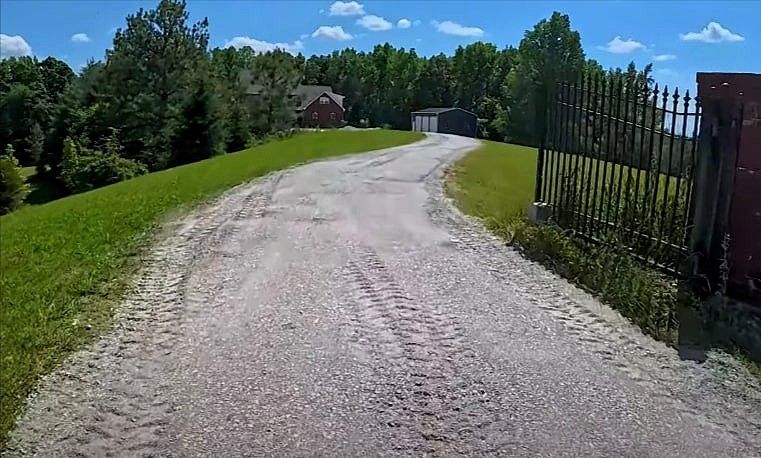 New gravel driveway installation Marion IL home