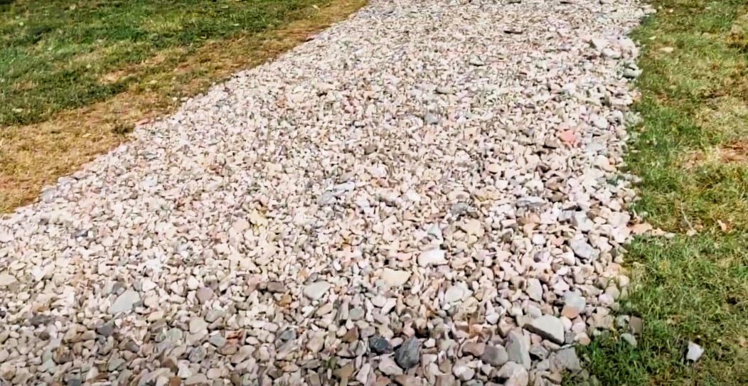 River rock gravel driveway in Marion, IL