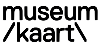 Een volendams museumlogo op een witte achtergrond