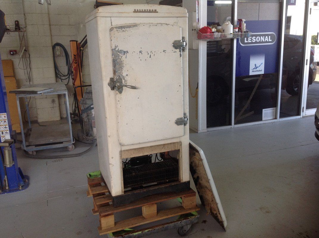 Before The Spray Painting Of Refrigeration — Terry Austin’s Crash Repairs in Toowoomba, QLD